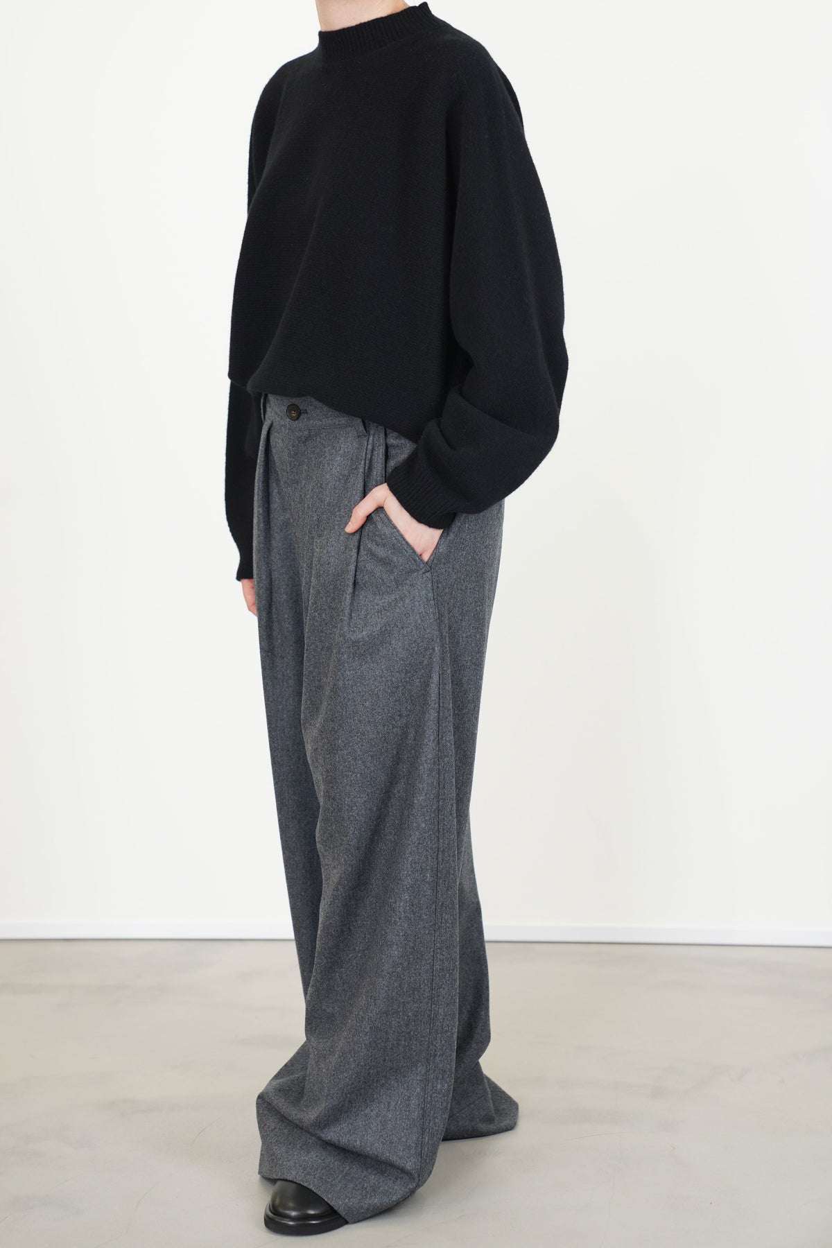piaf pant wool graphite melange