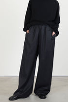 preston trousers wool charcoal melange