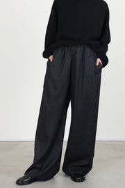 preston trousers wool charcoal melange