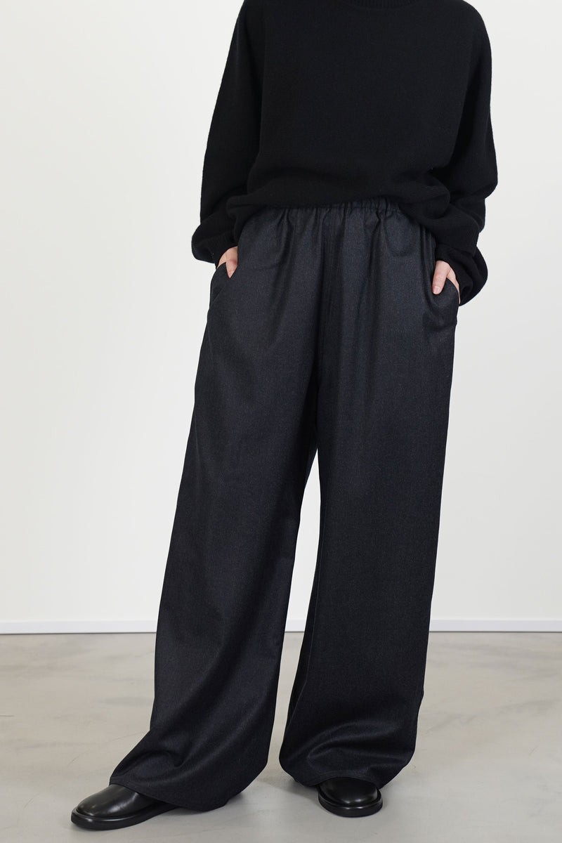 preston trousers wool charcoal melange