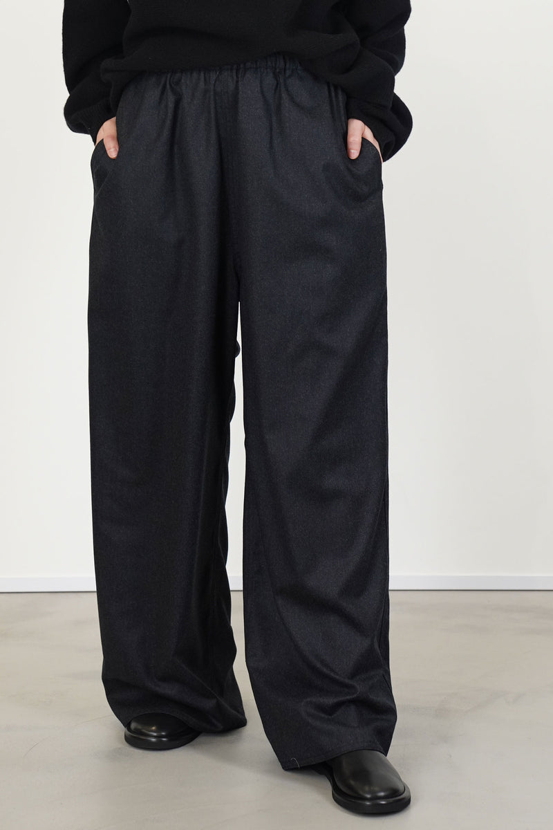 preston trousers wool charcoal melange