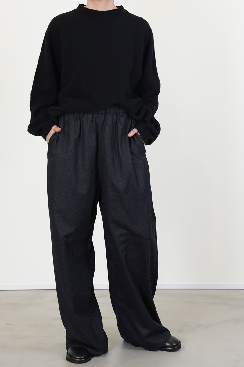 preston trousers wool charcoal melange
