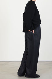 preston trousers wool charcoal melange