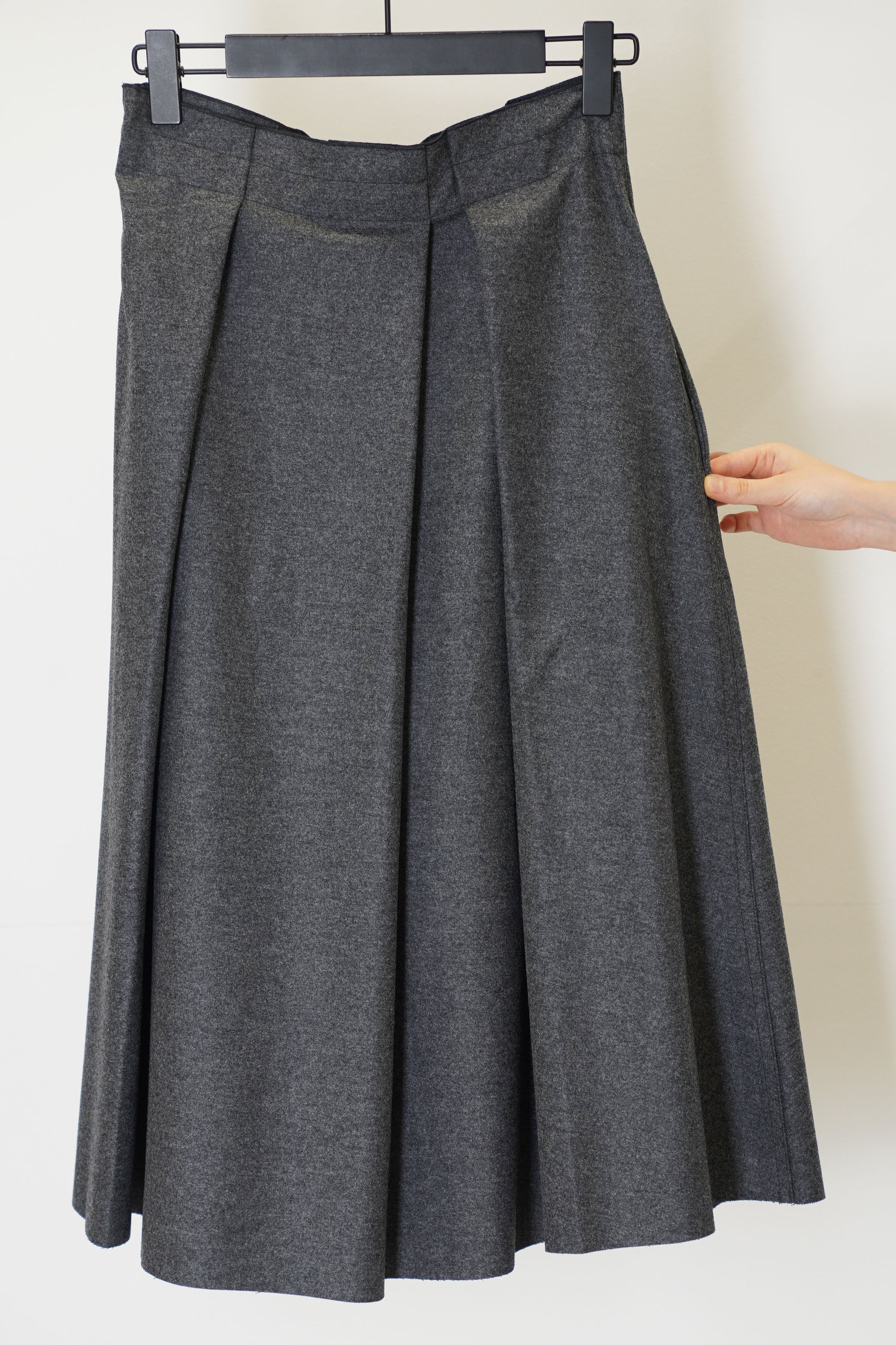 savy skirt wool graphite melange