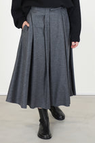 savy skirt wool graphite melange