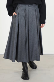 savy skirt wool graphite melange
