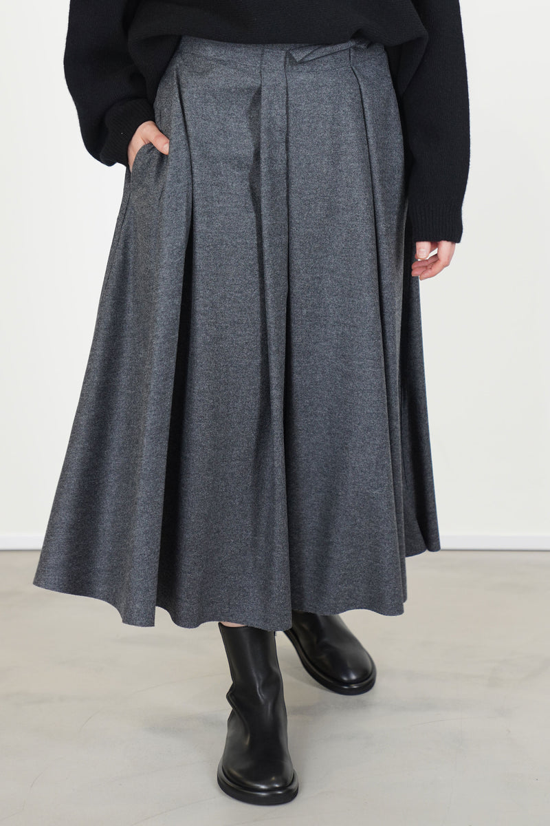 savy skirt wool graphite melange