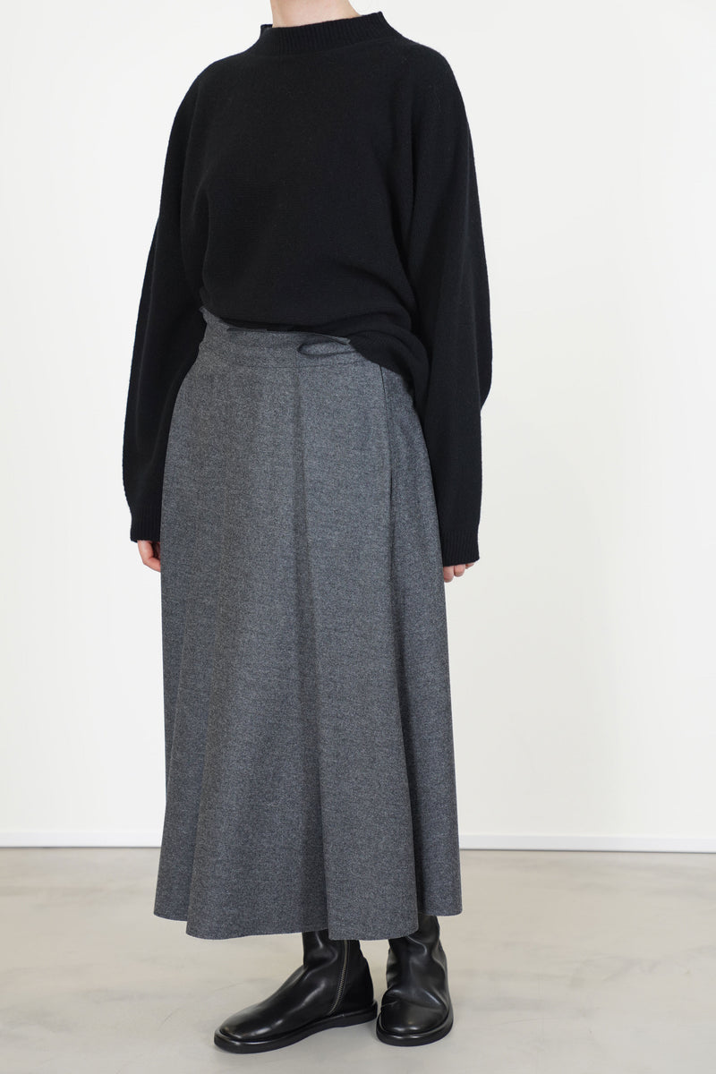 savy skirt wool graphite melange