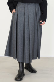 savy skirt wool graphite melange