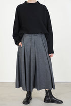 savy skirt wool graphite melange