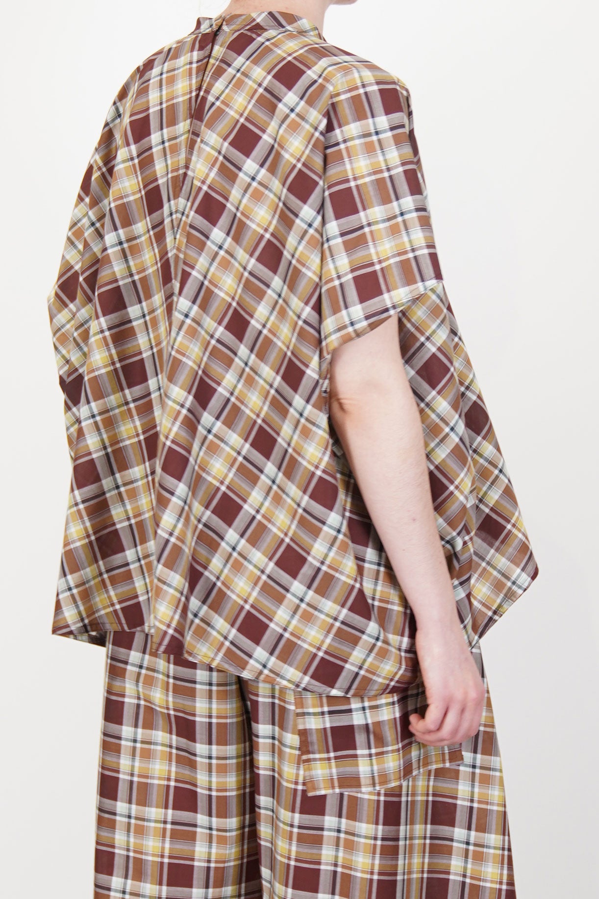 shirt basker check toffee