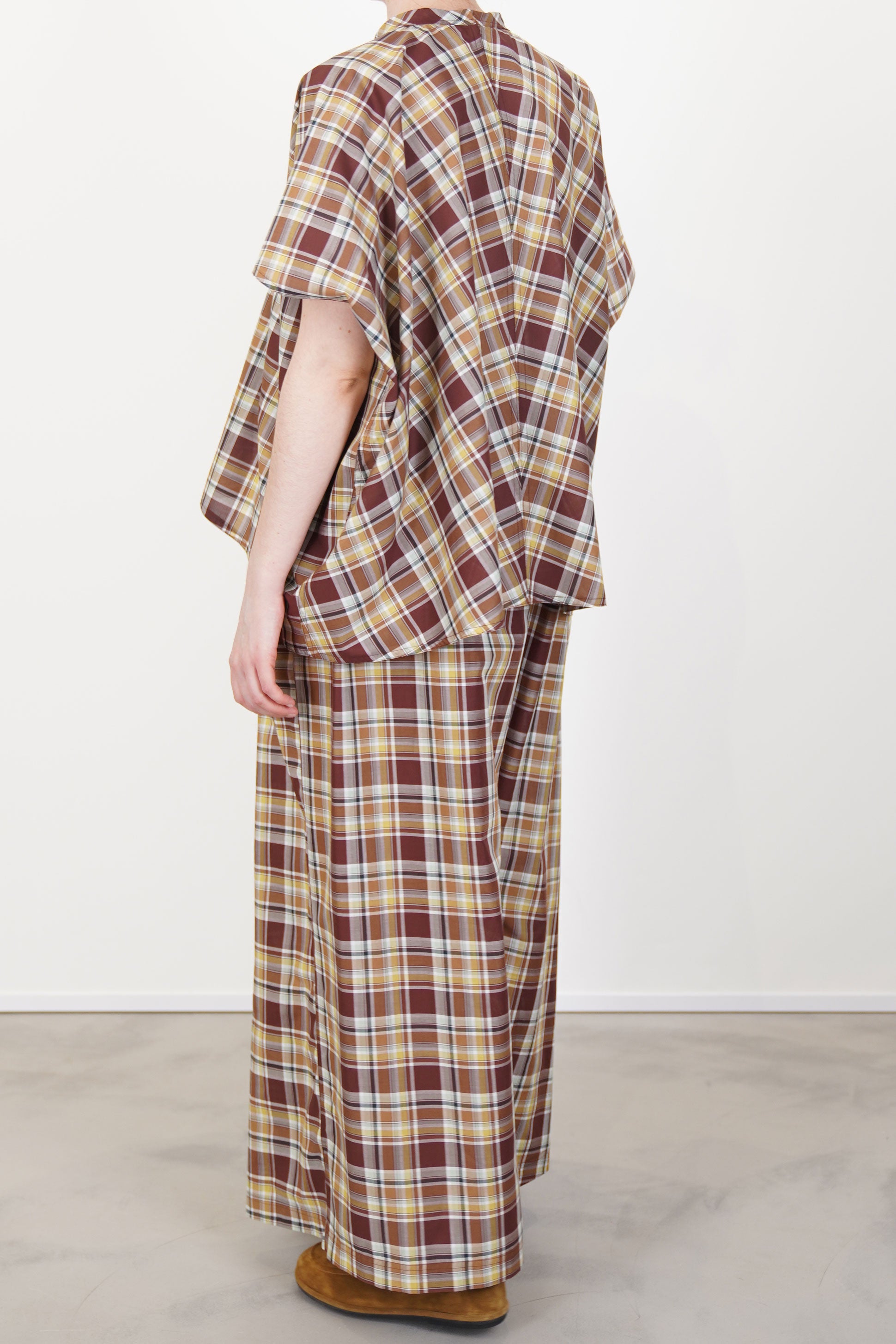 shirt basker check toffee