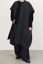 sleeveless jacket ciovo carbon melange