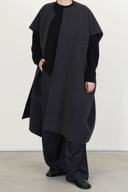 sleeveless jacket ciovo carbon melange