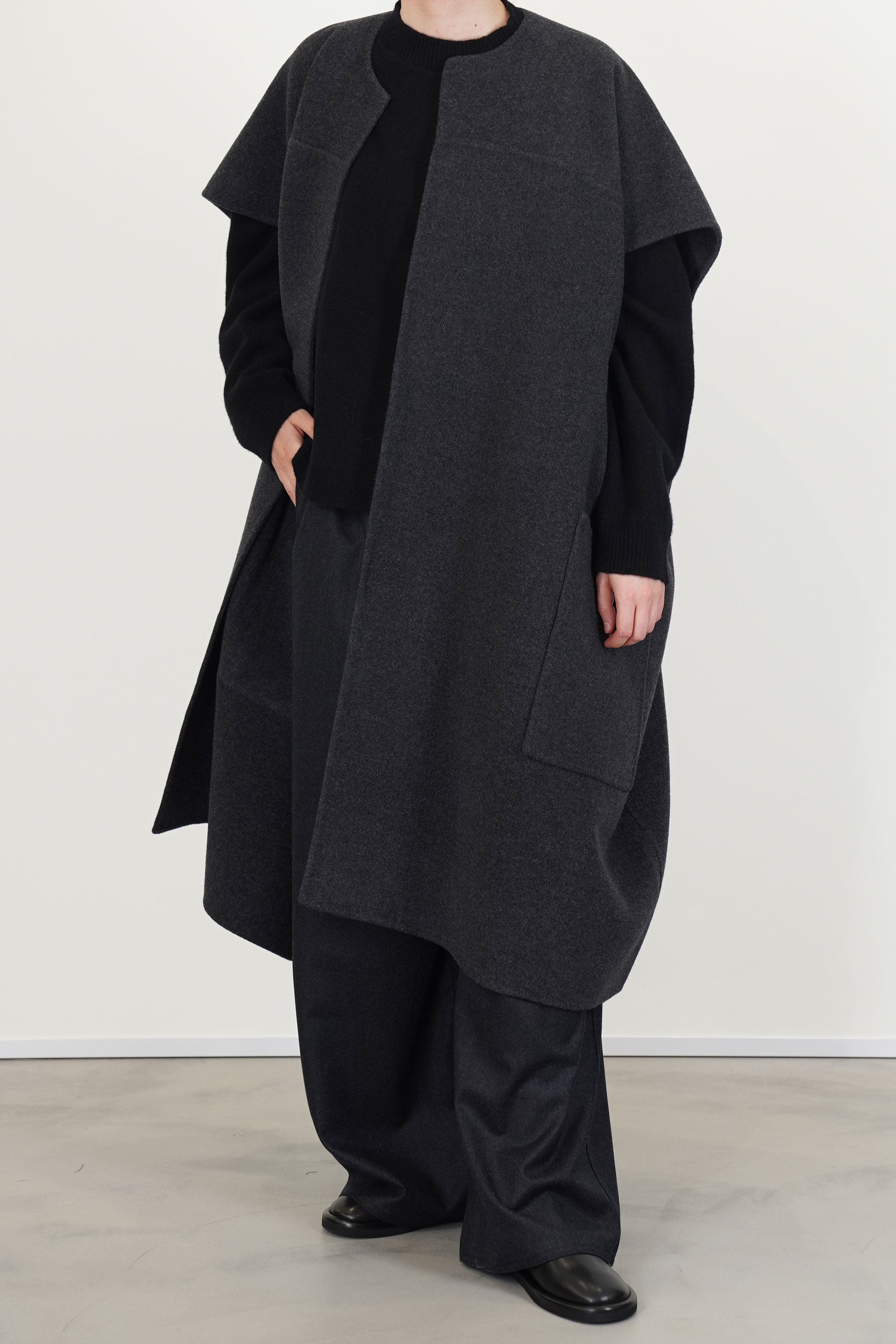 sleeveless jacket ciovo carbon melange