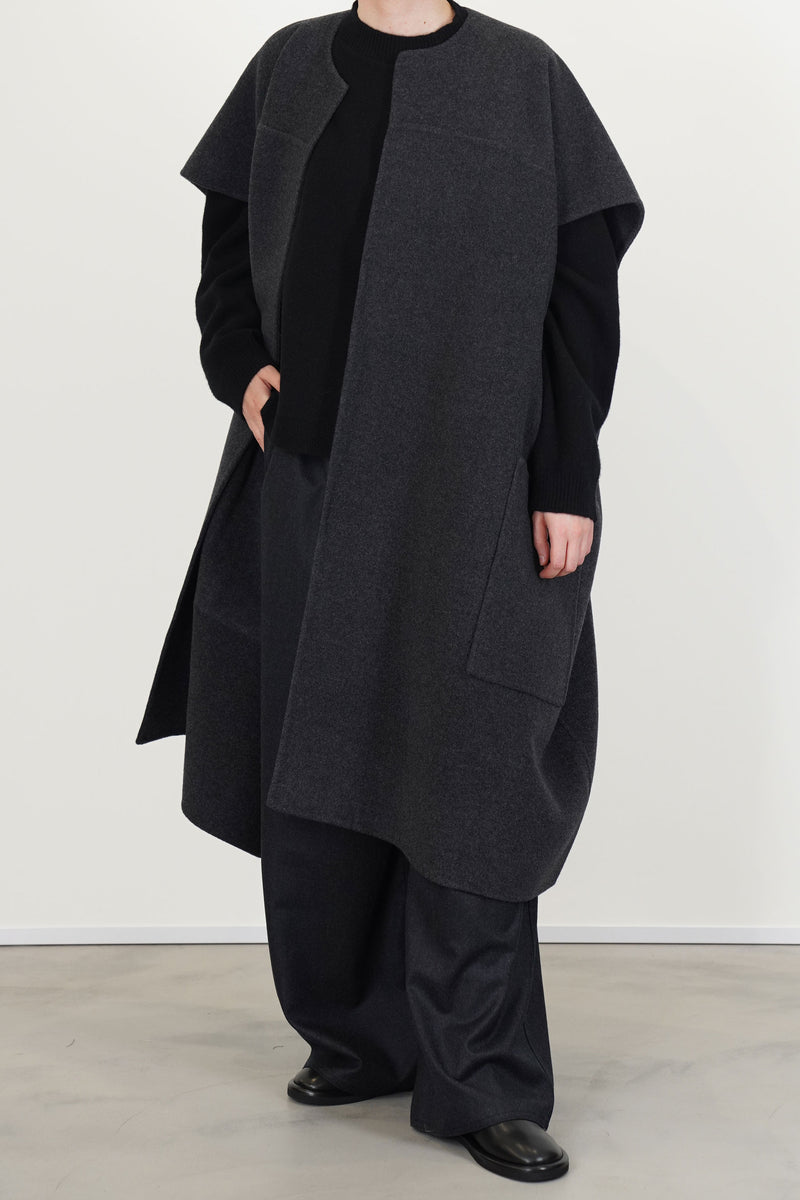 sleeveless jacket ciovo carbon melange