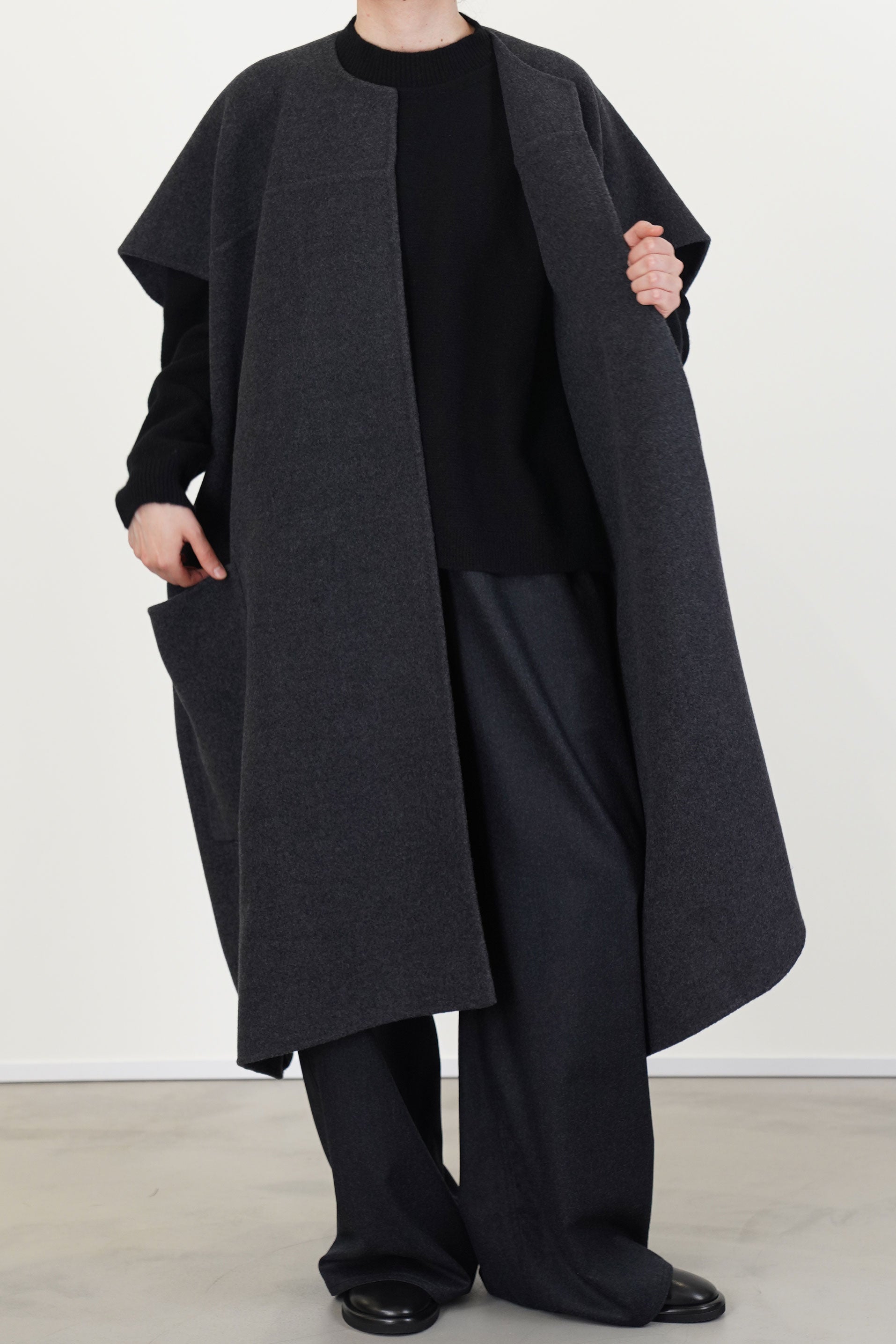 sleeveless jacket ciovo carbon melange