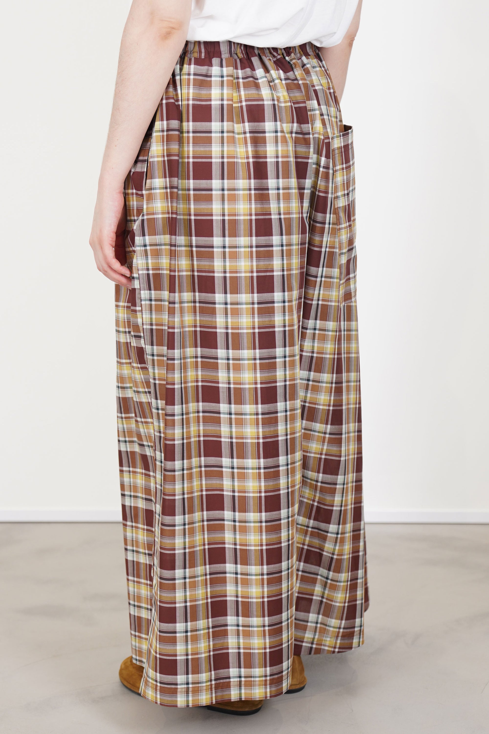 wide trousers parana check toffee
