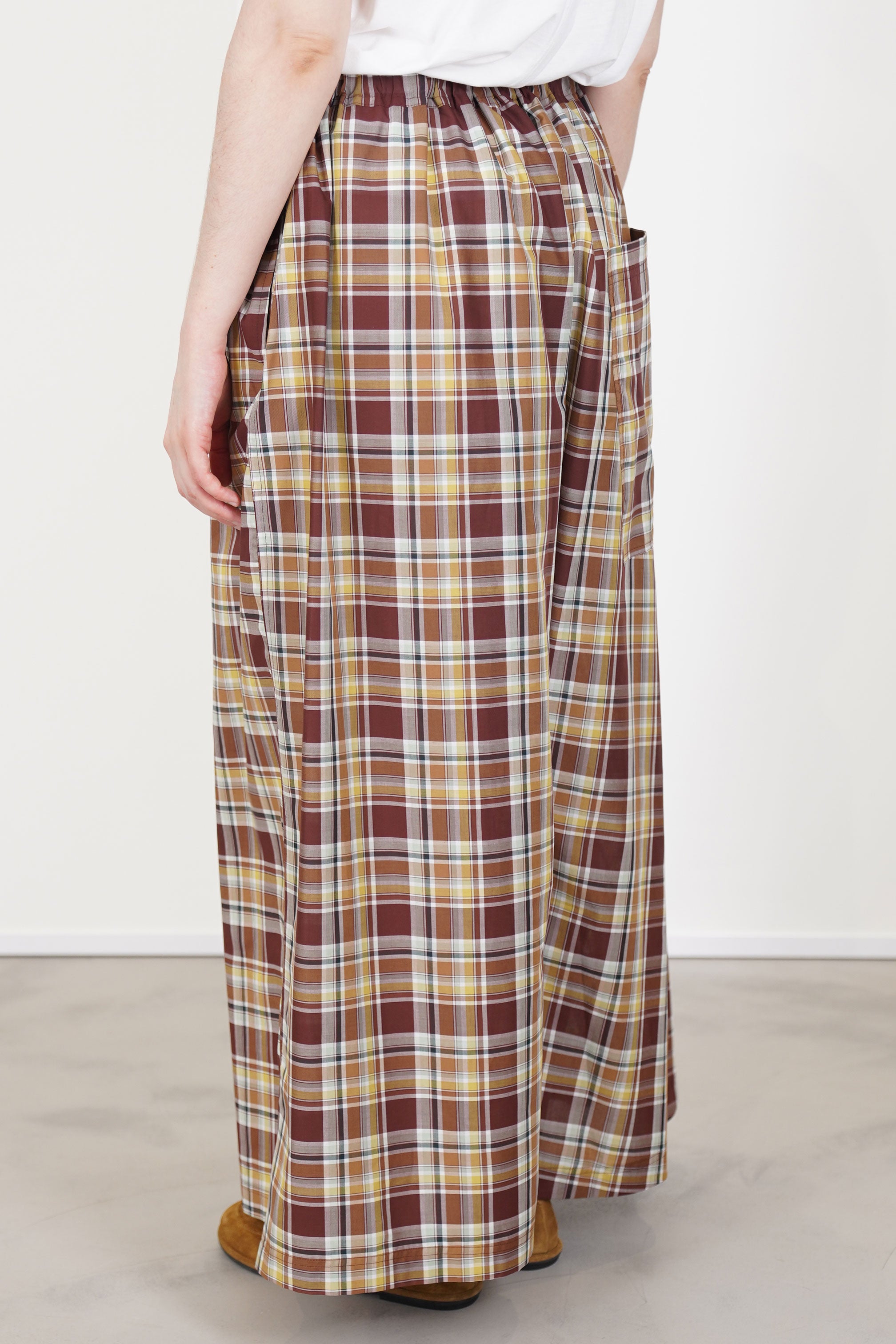 wide trousers parana check toffee
