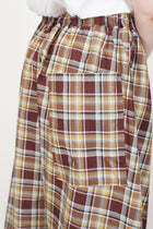 wide trousers parana check toffee