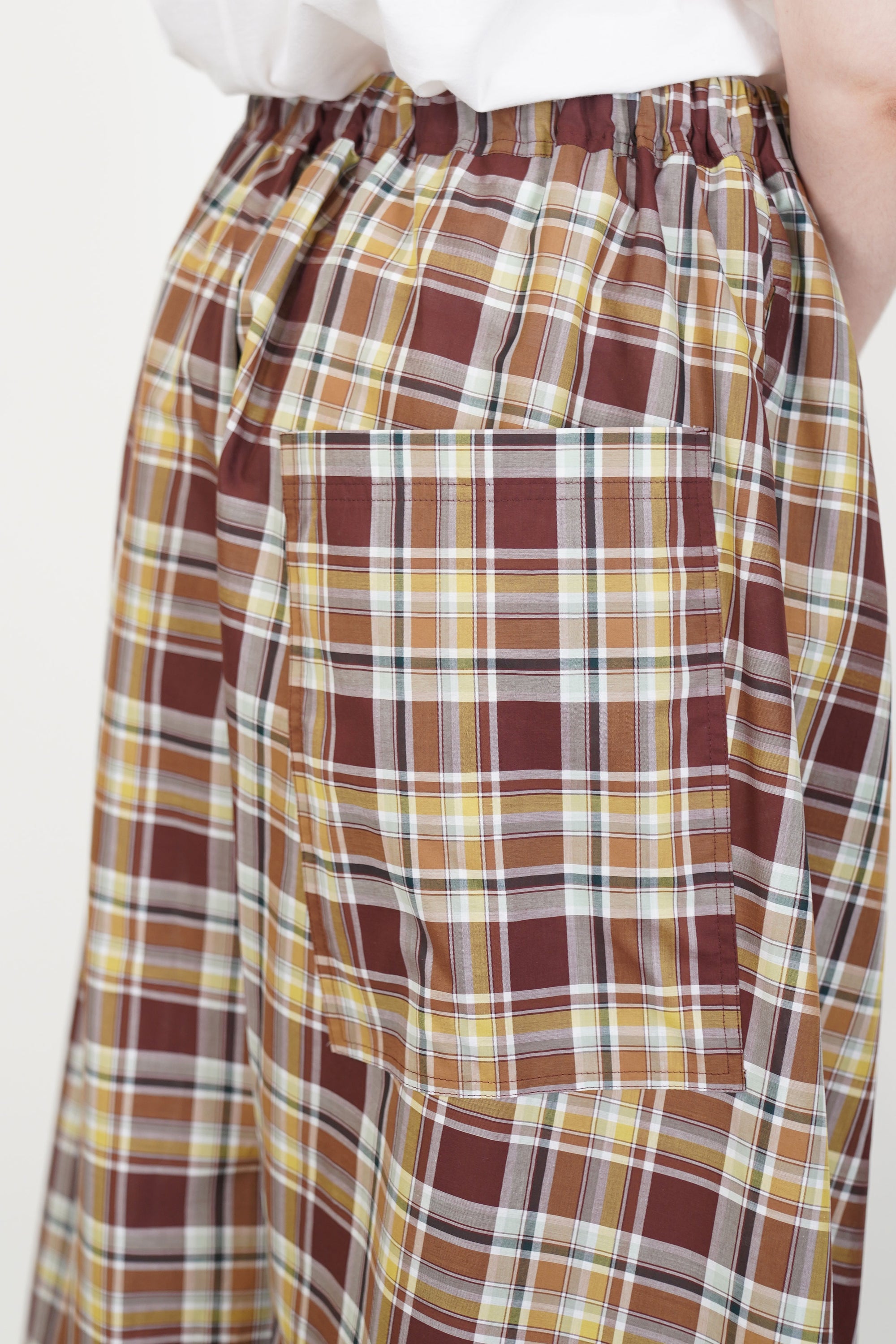 wide trousers parana check toffee