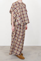 wide trousers parana check toffee