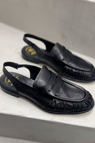 solitude 102 slingback sandals leather black