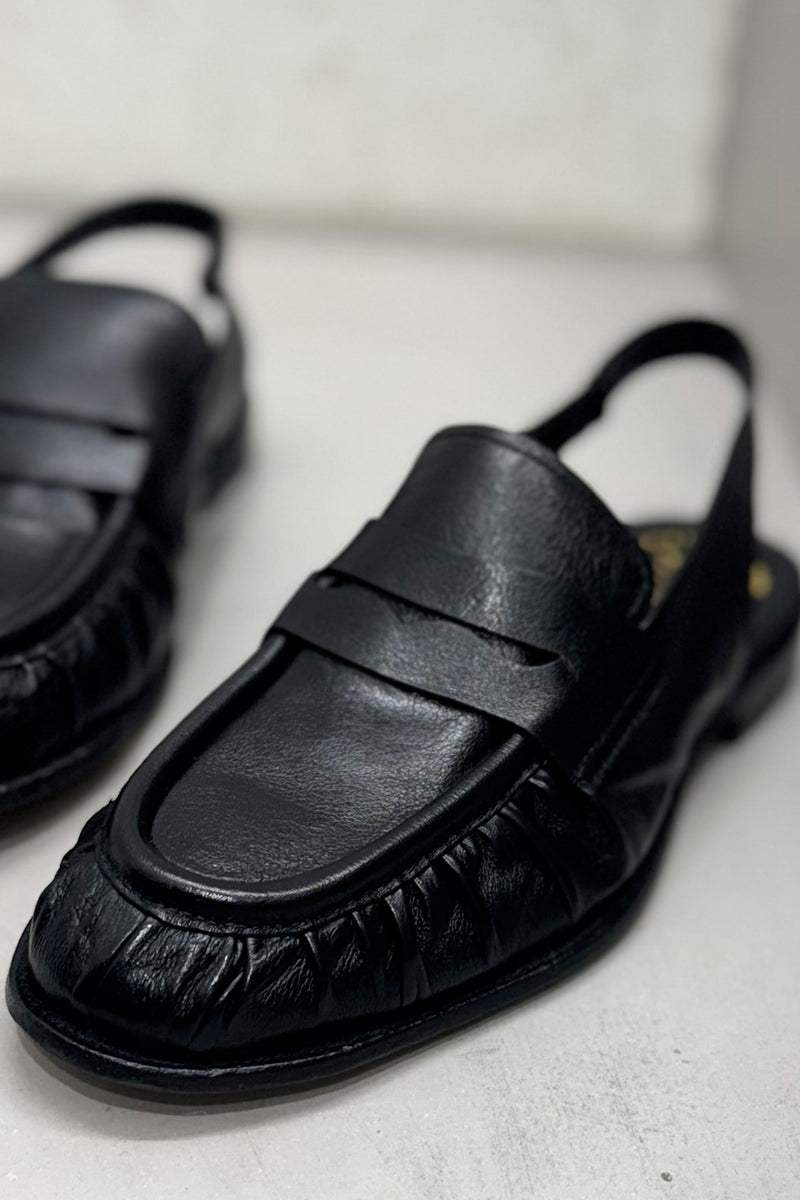 solitude 102 slingback sandals leather black