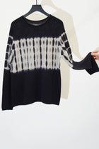 cashmere long pullover black light grey
