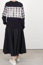 cashmere long pullover black light grey