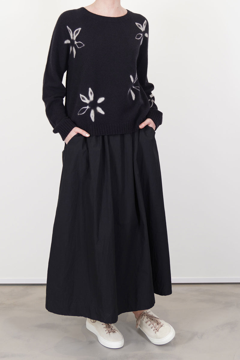 cashmere short pullover black light grey