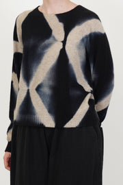 cashmere short pullover black sand