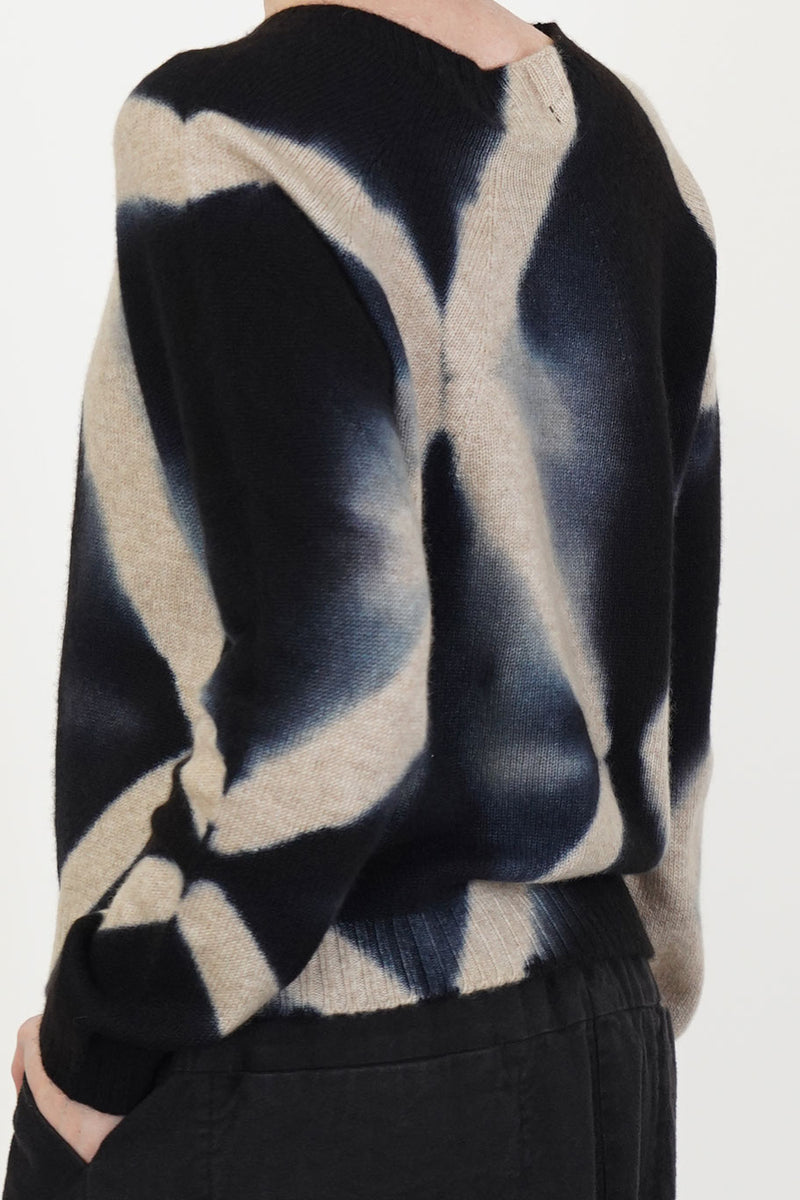 cashmere short pullover black sand