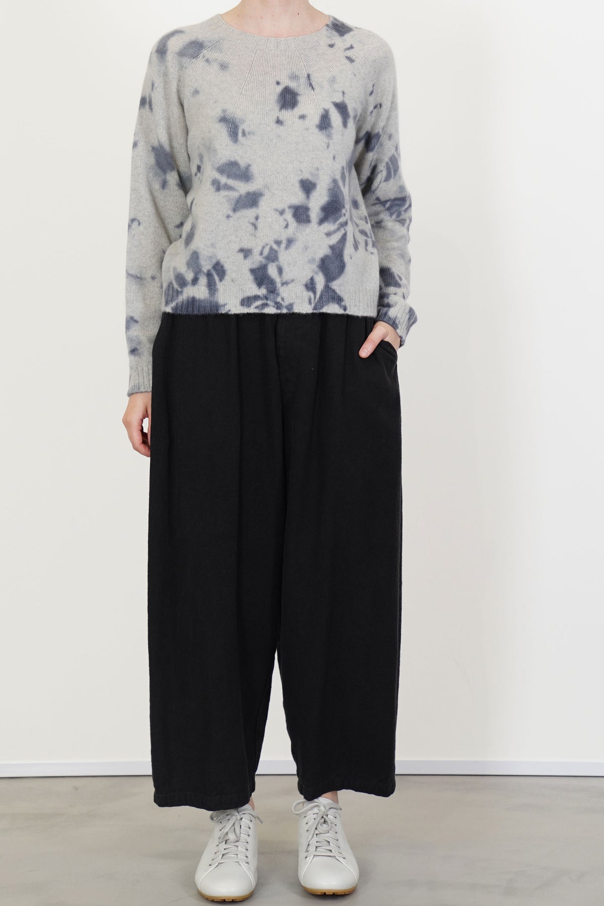 cashmere short pullover silver grey light grey