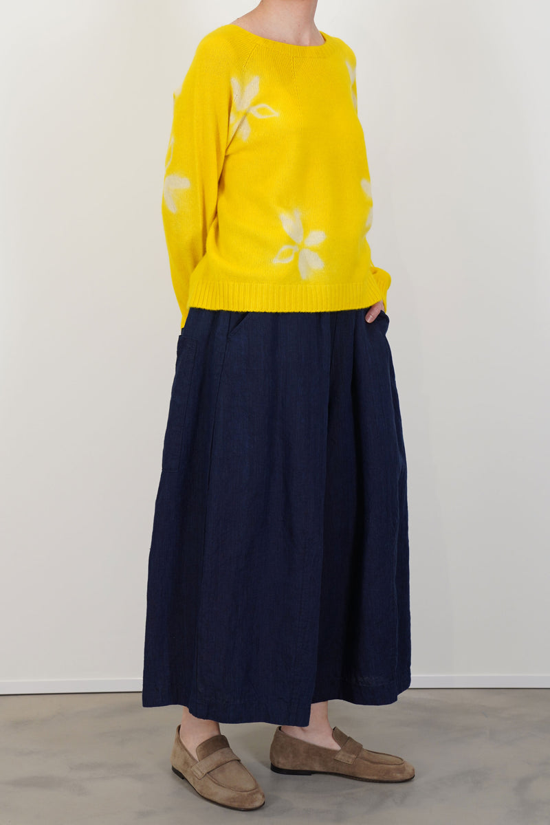 cashmere short pullover sun yellow buttercup