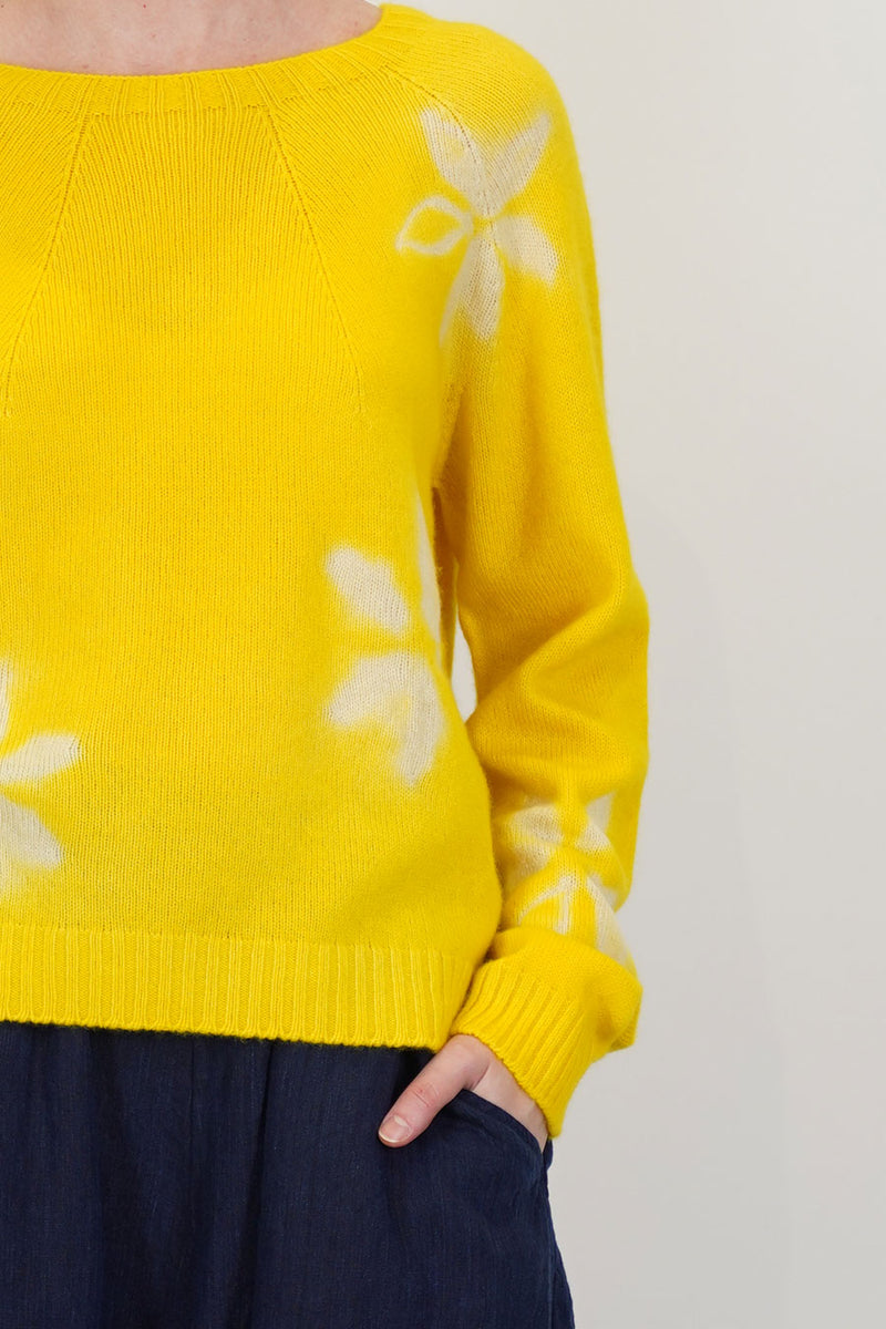 cashmere short pullover sun yellow buttercup