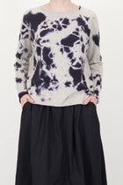 cashmere wide pullover black light grey