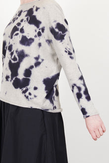 cashmere wide pullover black light grey