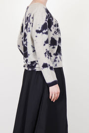 cashmere wide pullover black light grey