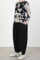 cashmere wide pullover black sand