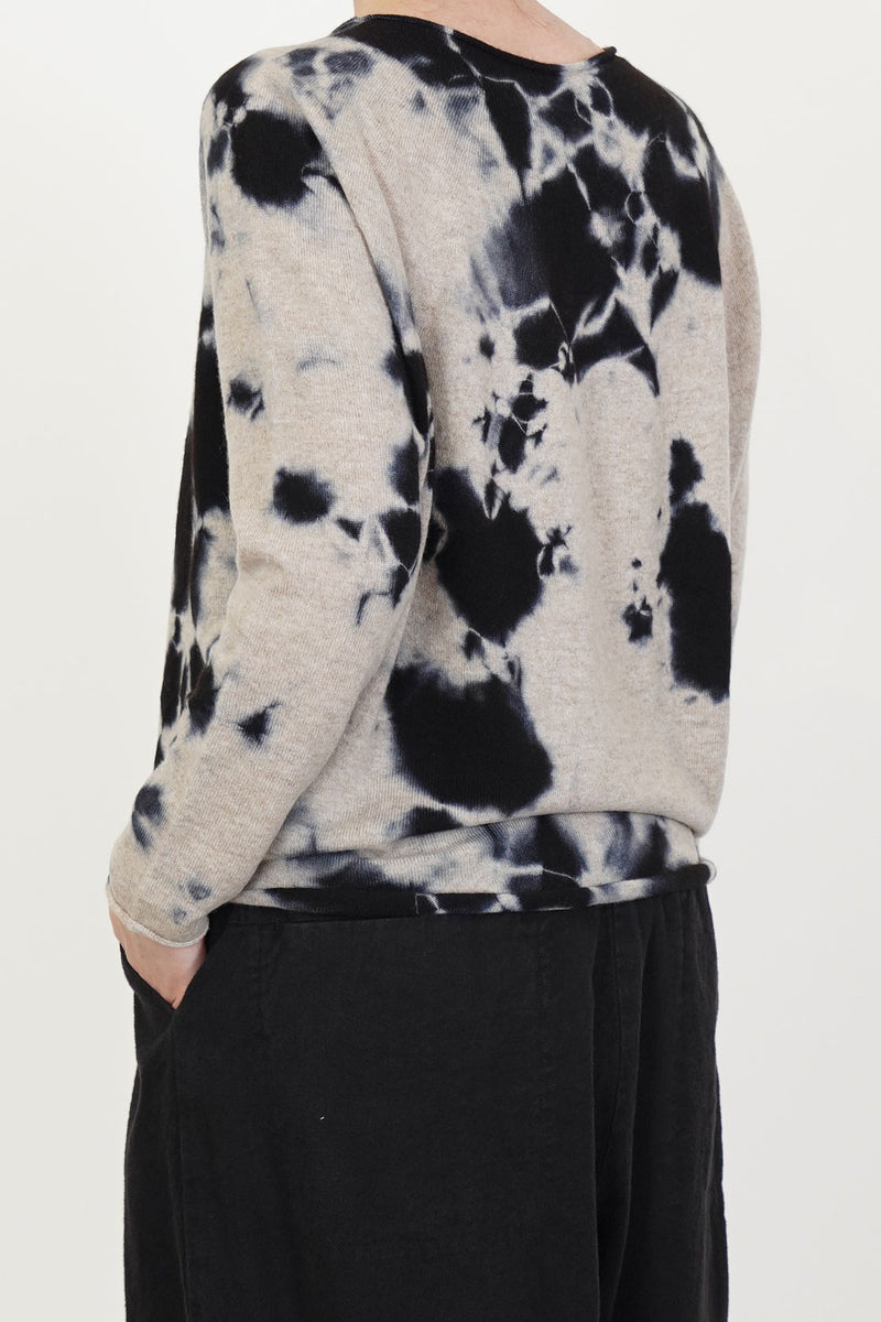 cashmere wide pullover black sand