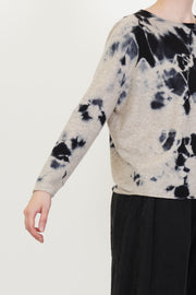 cashmere wide pullover black sand