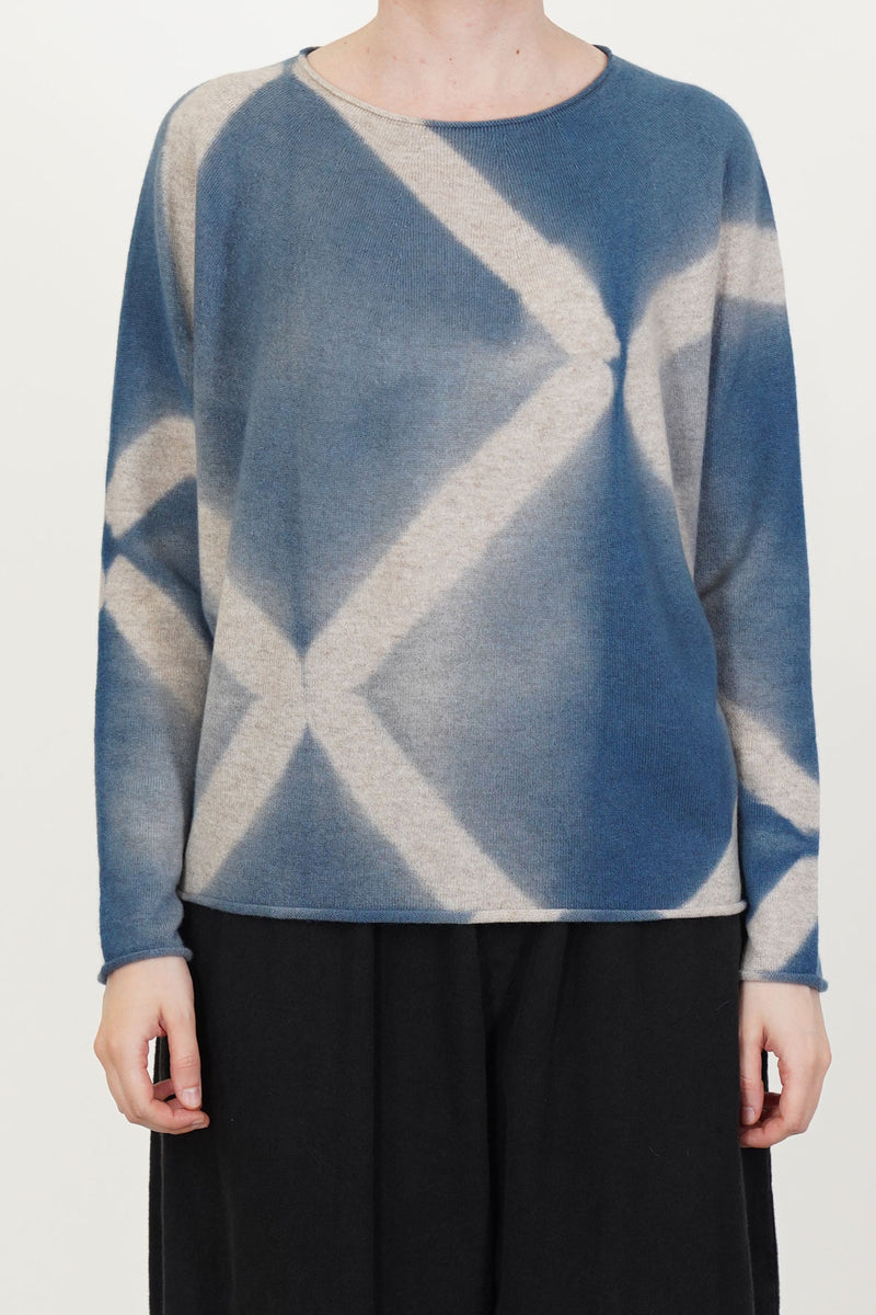 cashmere wide pullover dark blue sand