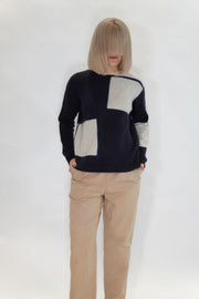 seamless cashmere pullover black light grey