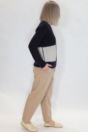 seamless cashmere pullover black light grey