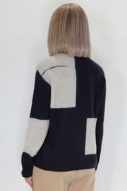 seamless cashmere pullover black light grey
