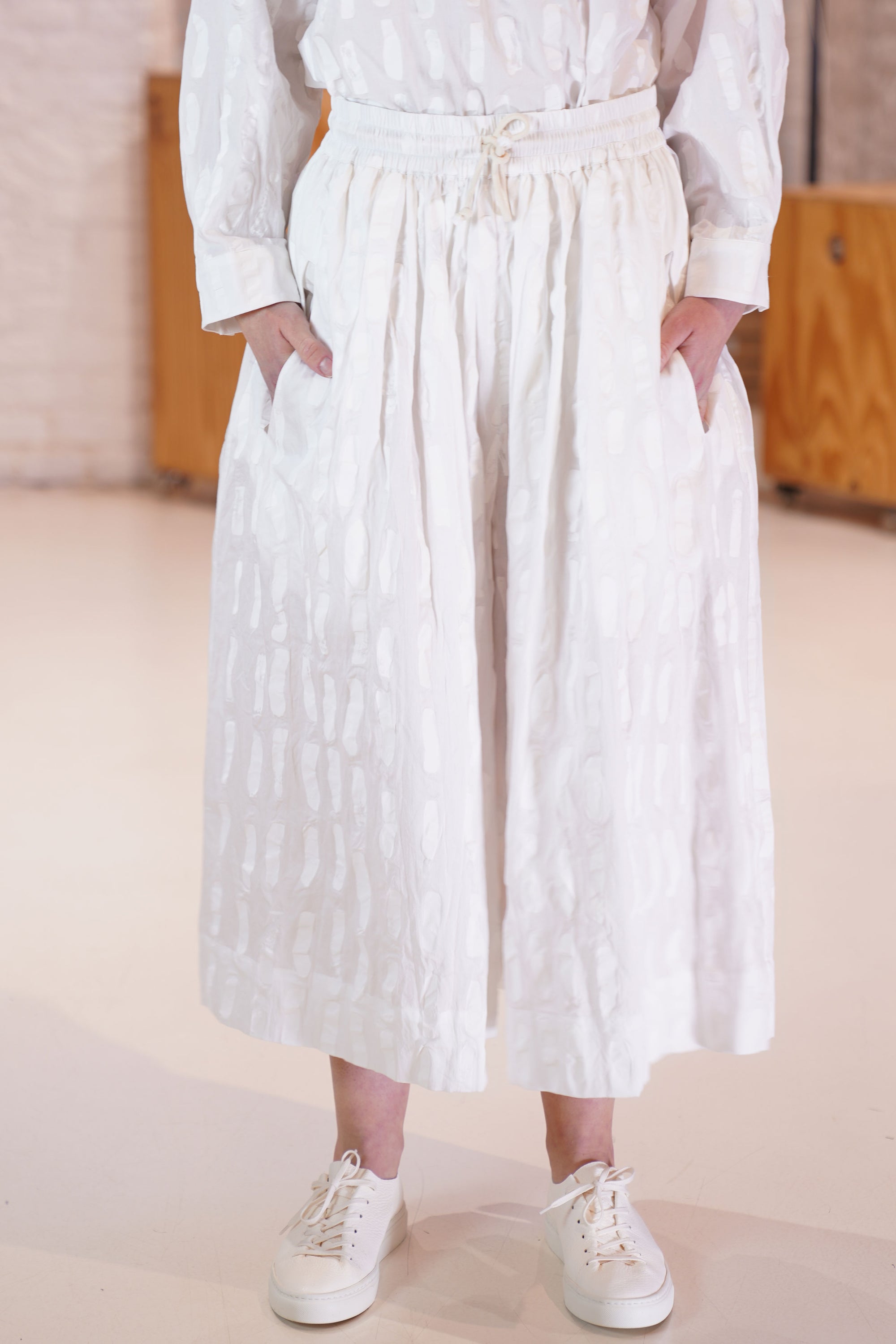 acrobat culotte voile dash print chalk