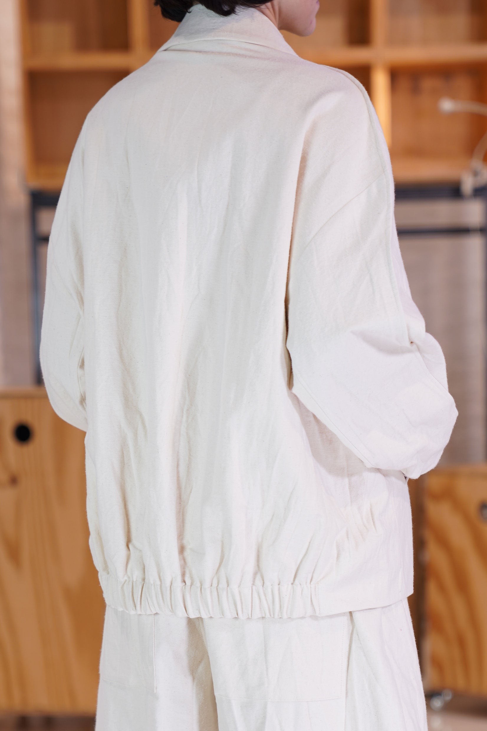 acrobat jacket creased cotton raw