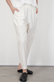 front view of toogood acrobat trousers poplin yoghurt soft and lightweight design