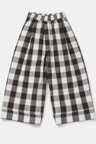 baker trousers tablecloth gingham coffee